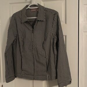 Chico’s Black and White Checkered Jacket